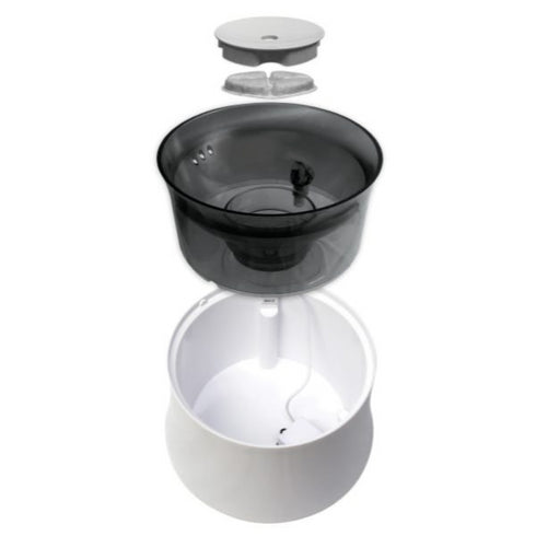 Pioneer Pet Elevated Vortex Pet Drinking Fountain, White, 128 Fluid Ounces